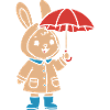 Petit Imperméable Vecteur Parapluie