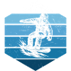 Minimalist snowboard motif