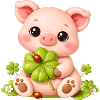 Cute piggy in marzipan look