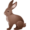 Hand drawn bunny in natural style