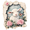 Lamb with butterfly