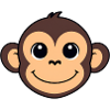Cheerful Monkey Cartoon