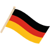 German flag in the wind