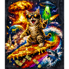 Space Cat on Pizza