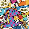 Einhorn-Pop-Art-Delight-Regenbogen