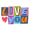 Liebe in Bunt-Collage