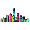 Shenzhen City Skyline Modern Line Art