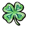 Lime Aquarell Kleeblatt