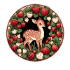 Fawn in Strawberry Wreath