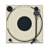 Minimalist Turntable Beige