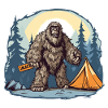 Bigfoot Camping in the Woods