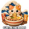 Kawaii Cat Ramen Noodles Anime Cat