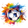 Ballon de football aquarelle