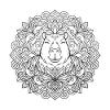 Ornament Capybara in Mandala Style
