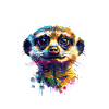 Erdmännchen Porträt Splash