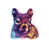 Farbkontrast Eichhörnchen PopArt