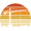 Kranführer Retro Design – Baustelle & Baukran