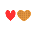 I Love Waffles Heart Waffle Breakfast
