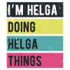 Je suis Helga qui fait des couleurs rétro de Helga Things