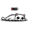 Battery low – Cute Cat Minimal Statement