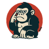 Pensive Monkey in Retro Style