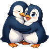 Kuschelfreundschaft der Pinguine