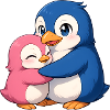 Cuddly penguin friends