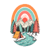 Berglandschaft Camping im Sonnenbogen