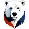 Geometrischer Polarbär Farbsplit