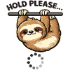 Sloth Please Hold Motif