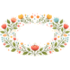 Cadre floral printanier avec fleurs
