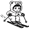 Ski Bears in Anime Style