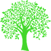 Icon Green Jumbo Tree Print Silhouette