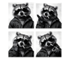 Raccoon Noir Quadruple: Sunglasses Cigarette