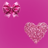 Glitter Heart & Bow Pink Romance