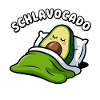 Schlavocado Kawaii Avocado Sleeping Pun