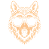 Sommerwolf mit Sonnenbrille