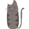 Zigzag Cat Gray Geometric