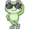 Chill Croak – Cool frog with sunglasses