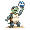 Volley-Turtle with backpack