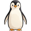 Cute Penguin Cartoon Style