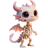 Pastel Dragon Skeleton Kawaii