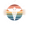 Retro Rainbow Massage Logo