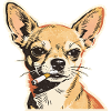 Smoking Chihuahua: Funny Dog Meme Design