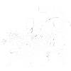 Minimalistisk krusedulle katte-stregkunst japansk