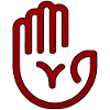 Red Minimal Handprint