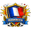 French flag in football shield