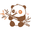 Cuddly Panda with Bamboo