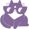 Purple Cuddly Cat Dream Cat