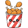 Kawaii-Brathähnchen-Eimer